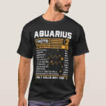 Camiseta Aquarius Facts Zodiac  Funny Aquarius Birthday Gif<br><div class="desc">Aquarius Facts Zodiac  Funny Aquarius Birthday Gifts</div>