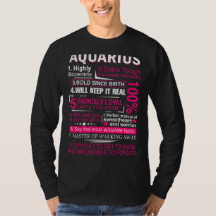 Camiseta Aquarius For Women Zodiac Jan Febraury Cumpleaños