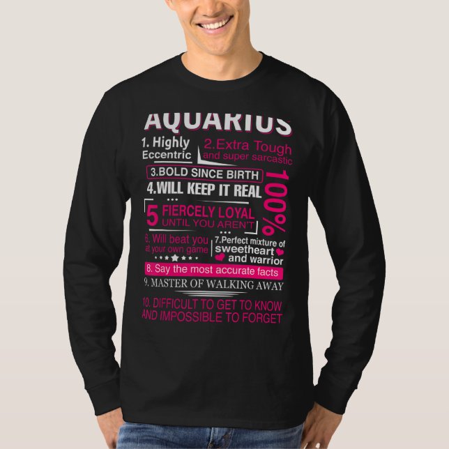 Camiseta Aquarius For Women Zodiac Jan Febraury Cumpleaños (Anverso)