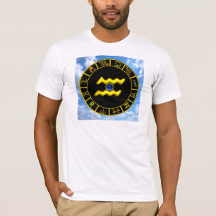 CAMISETA AQUARIUS/GOLD ZODIAC BIRTHDAY JEWEL