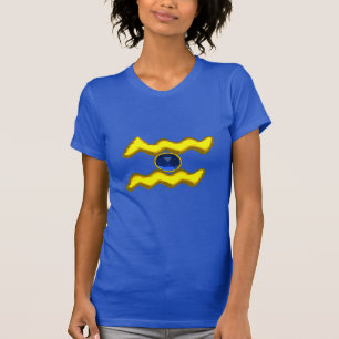 CAMISETA AQUARIUS/GOLD ZODIAC BIRTHDAY JEWEL