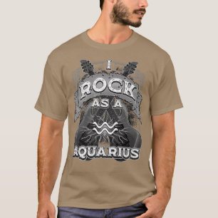 Camiseta Aquarius Guitar I Rock As A Aquarius Zodiac Sign M