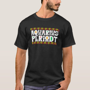 Camiseta Aquarius Periodt Zodiac Rótulo Horoscopio Cumpleañ