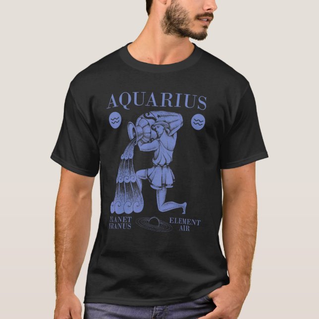 Camiseta Aquarius Planet Uranus Elemento Air 3 (Anverso)