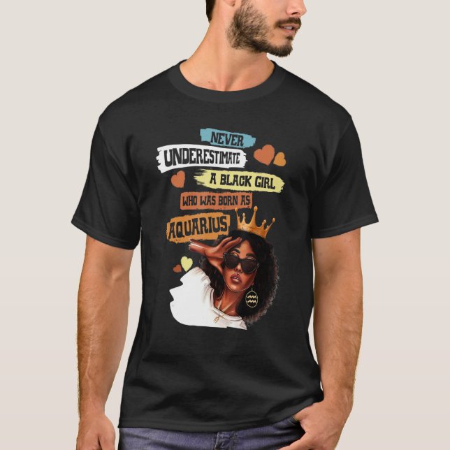Camiseta Aquarius Queen Soy Un Cumpleaños Más Fuerte Para B (Anverso)
