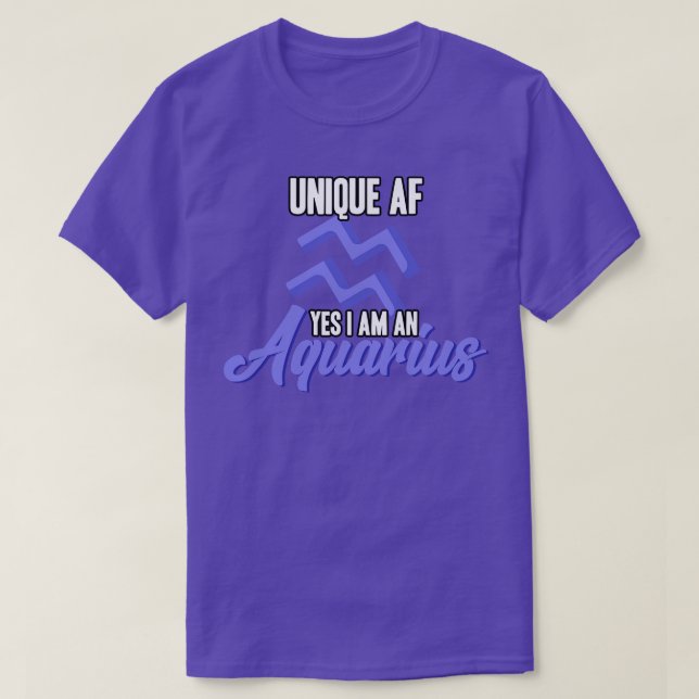 Camiseta Aquarius Unique (Diseño del anverso)