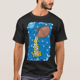 Camiseta Aquarius Vase vertiendo estrellas del agua en el c