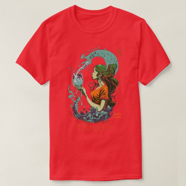Camiseta aquarius zodiac (Diseño del anverso)