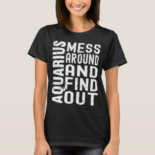 Camiseta Aquarius Zodiac Rótulo Astrología Astrológica Mess