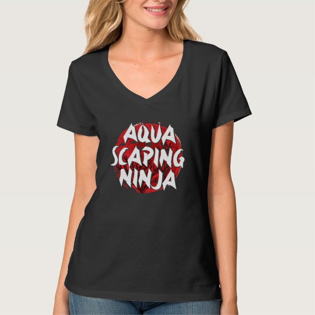 Camiseta Aquascaping Ninja Aquarium Fish Tank Fishkeeping (Anverso)