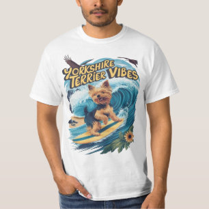 Camiseta Aquatic Yorkshire Terrier Surfing Surfing Surfing 