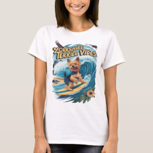 Camiseta Aquatic Yorkshire Terrier Surfing Surfing Surfing 