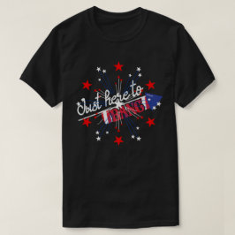 Camiseta AQUÍ A BANG graciosos fuegos artificiales del 4 de