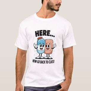 Camiseta Aquí Ahora Vuelve A Clase Enfermera Escolar Profes