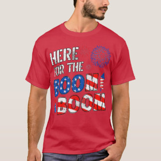Camiseta Aquí el boom de la bandera estadounidense 