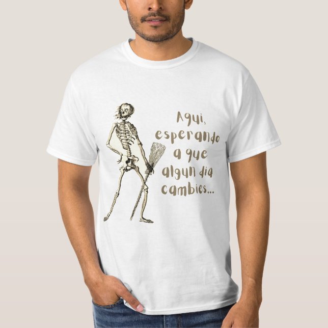 CAMISETA AQUÍ ESPERANDO (Anverso)