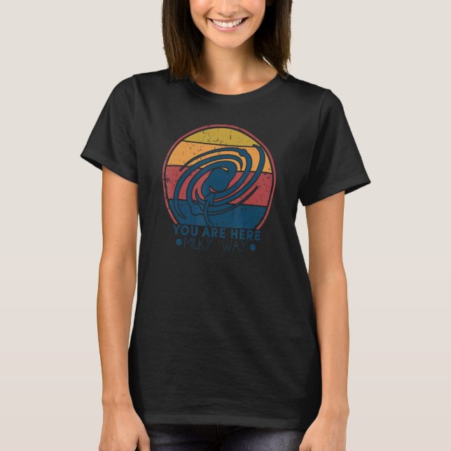 Camiseta Aquí Está Astronomía Vía Láctea Sistema Solar Gal (Anverso)