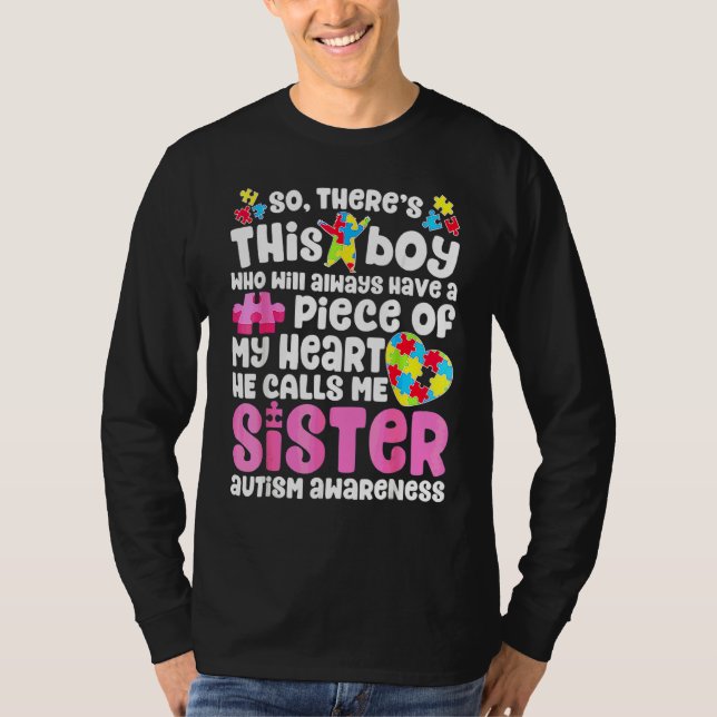 Camiseta Aquí esta B Oy que llama autismo de M E S Ister co (Anverso)