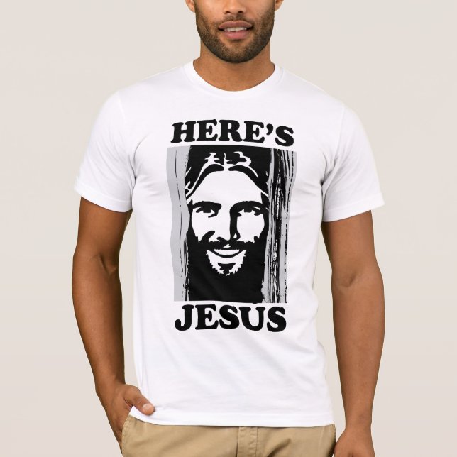 Camiseta Aquí está Jesús (Anverso)