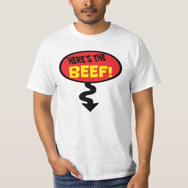 Camiseta ¡Aquí está la CARNE DE VACA! (Anverso)
