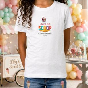 Camiseta Aquí está la información Invitado de cumpleaños es