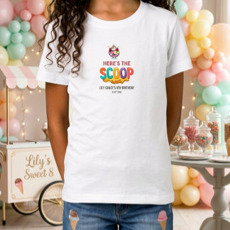 Camiseta Aquí está la información Invitado de cumpleaños es