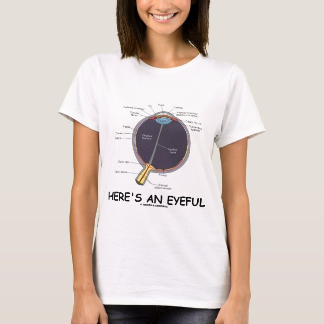 Camiseta Aquí está un Eyeful (el humor de la anatomía del (Anverso)