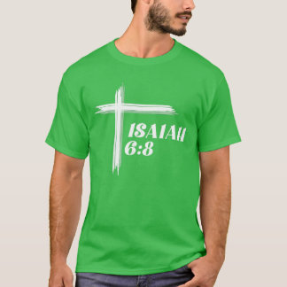 Camiseta Aquí estoy Envíame Cruz Cristiana Impresa en la pa