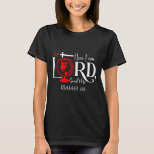 Camiseta Aquí estoy Señor, envíame Isaías 6 8 Versículo Bíb