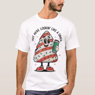 Camiseta Aquí fuera pareciendo un Snack Christmas Tree Cake