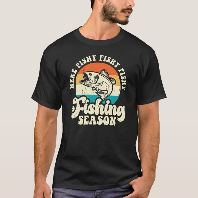 Camiseta Aquí la temporada de pesca es pesada (Anverso)