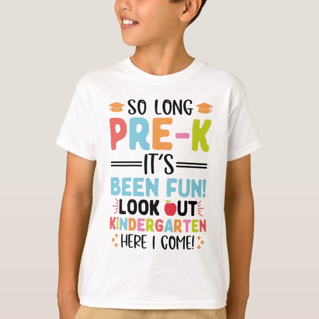 Camiseta Aquí Llego El Jardín Infantil De Pre-K (Anverso)