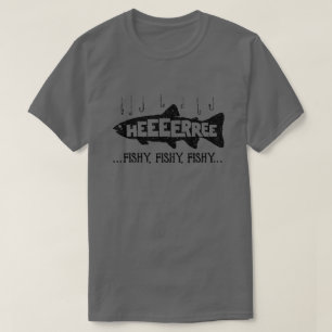 Camiseta Aquí Los Amantes De La Pesca De Pescado Son Gracio