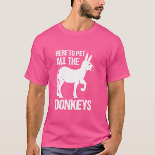 Camiseta Aquí para acariciar a todos los burros