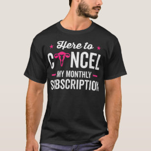 Camiseta Aquí para cancelar mi plan mensual de suscripción