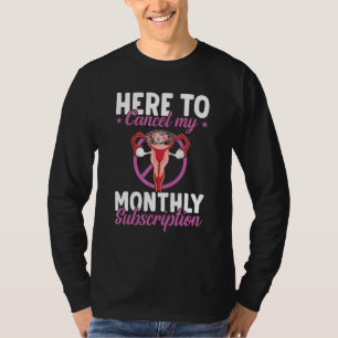 Camiseta Aquí para cancelar mi suscripción mensual Histerec
