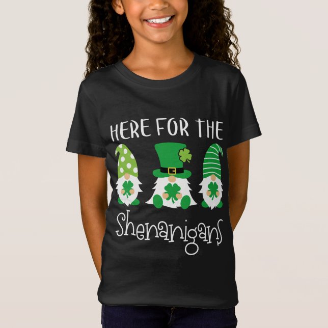 Camiseta Aquí para el gancho de los Shenanigans del Día de  (Anverso)
