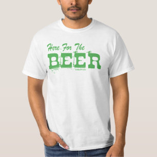 Camiseta Aquí para el verde de las cervezas