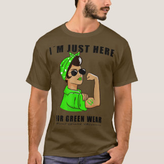 Camiseta Aquí Para El Vestido Verde Mujeres Bandana Salud M