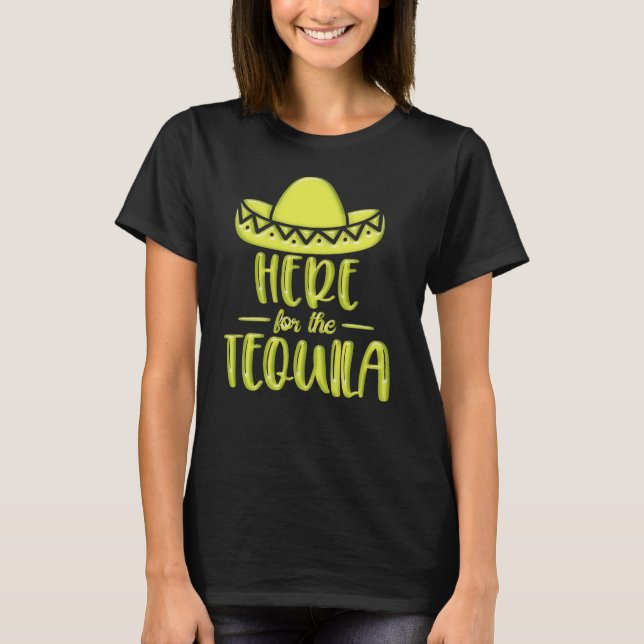 Camiseta Aquí para la Fiesta Amarilla Tequila Lime (Anverso)