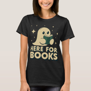 Camiseta Aquí Para Libros Cute Bibliotecario Fantasma