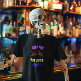 Camiseta Aquí para los Boos, Fiesta de Halloween divertido