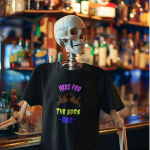 Camiseta Aquí para los Boos, Fiesta de Halloween divertido