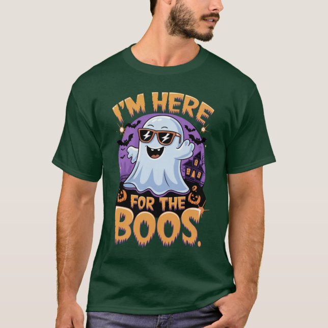 Camiseta Aquí para los Boos: Guay Ghost Vibes (Anverso)
