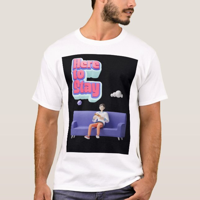 CAMISETA AQUÍ PARA QUEDARSE, VIDEO GAMER (Anverso)