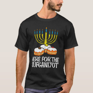 Camiseta Aquí Para Sufganiyot Hanukkah Chanukah Pajama