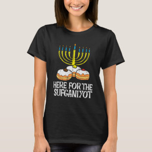 Camiseta Aquí para Sufganiyot Hanukkah Chanukah Pajama PJs