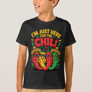 Camiseta Aquí por el equipo de la divertida competencia de