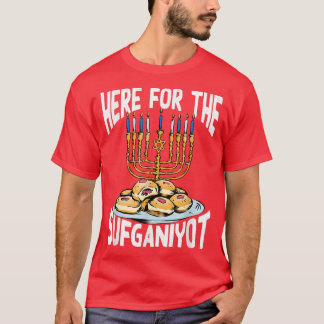 Camiseta Aquí Por El Judío Sufganiyot Chanukah Dreidel Ha
