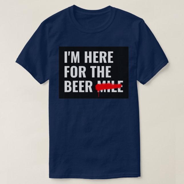 Camiseta Aquí por la cerveza (Diseño del anverso)